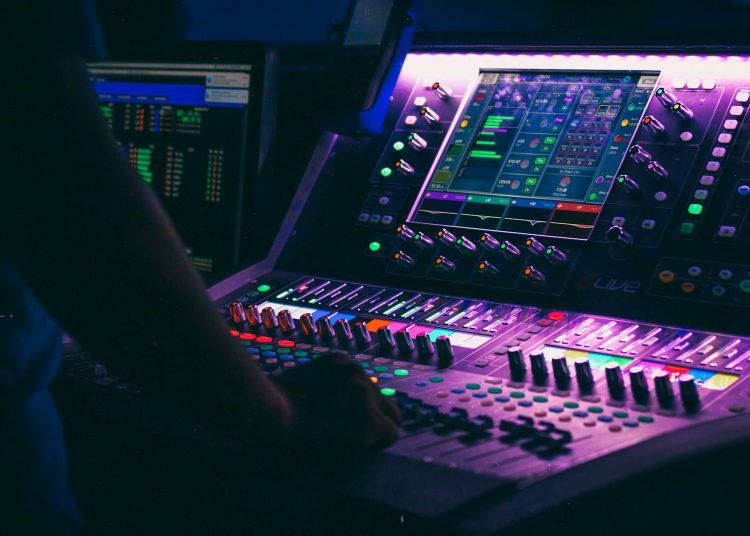 person playing the audio controller